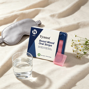 Plant Based Mood Boost Oral Strips Keep Balanced Night Rhythm Natural <b>Herbal</b> Blend Fast Dissolve For Evening Relaxation - Product Image 2