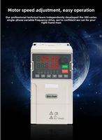 4kW VFD Penggerak Frekuensi Variabel 220V Fase Tunggal ke Tiga Fase Inverter Pengontrol Kecepatan Motor AC untuk Pompa Air