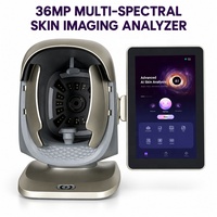 104A Alat Analisis Gambar Kulit AI Profesional 36MP 8 Spektrum Mesin Analisis Rambut & Wajah Peralatan Kecantikan Manajemen Pelanggan