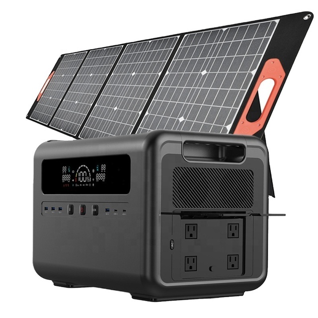 230V EU Plug 2400W/3000W Portable Power Station LiFePO4 Solar Generator for Outdoor Emergencies Car Power External Battery