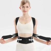 Sangle de Correction Posturale Confortable en Néoprène/Nylon, Ceinture Respirante pour les Épaules, Soutien Dorsal, Ajustement Anti-Cyphose pour une Posture Améliorée