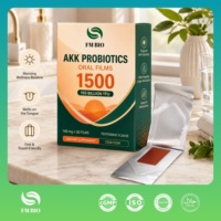 Films buccaux probiotiques personnalisés AKK 150 milliards d'UFC à la menthe poivrée, 30 unités, à dissolution rapide, complément alimentaire, marque privée OEM