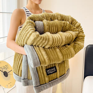 Couverture en peluche chaude, couverture épaisse et confortable pour le temps froid, couverture pour lit double - Product Image 2