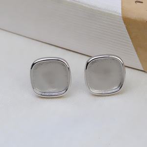 Pendentif d'oreille en argent S925 fait main, style reine, accessoire de collier DIY pour femmes, composants de bijoux tendance et creux - Product Image 2