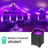 Luz LED Par Yifa Uplight Inalámbrica a Batería 6*18W RGBWA + UV para Escenarios, DJ, Fiestas y Bodas
