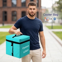 Sac de livraison de nourriture à isolation thermique imperméable robuste refroidisseur de bière de pizza à face souple avec motif de lettre pour pique-nique en plein air