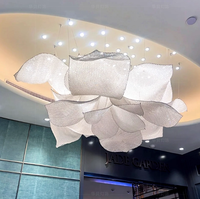 Grand plafonnier moderne de luxe en verre de Murano personnalisé lustre de luxe de lumière de restaurant d'hôtel pour la suspension d'hôtel de villa