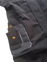 Pantalon à bavette de travail extensible en coton pour hommes, salopette multi-poches, vêtements de travail avec genouillère