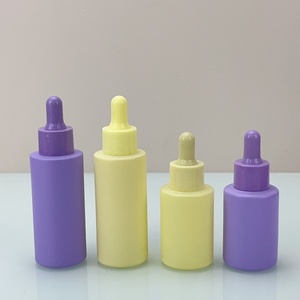 50ml 80ml 100ml Frosted White Black Round Flat Shoulder Essential Oil <b>Bottle</b> with Dropper Cap - Product Image 4