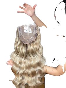 2024 SHY Mini perruque Balayage couleur européenne cheveux humains Topper 5*5 dentelle avant 8*8 Topper vague de corps pour les femmes - Product Image 6