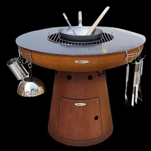 Parrilla Moderna de Acero Corten Resistente a la Oxidación, de Alta Calidad y Duradera, para Barbacoas en el Patio Trasero, Combustible de Leña, Certificación CE, Altura Ajustable - Product Image 5