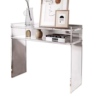 Bureau moderne Étude à domicile Bureau d'ordinateur simple Petit bureau Table d'ordinateur portable avec pieds en acrylique Table d'étude pour étudiants