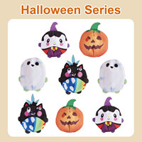 JNNRONG Jouet sensoriel anti-stress Halloween, Squishy à secouer avec eau, surprise citrouille et fantôme, doux à presser
