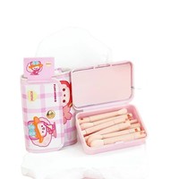 Ensemble de 8 pinceaux de maquillage en fibres synthétiques Ali Co-branded, mini portable, pour fard à paupières, poils doux, ensemble complet pour estomper les couleurs