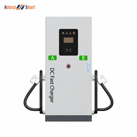 Station de recharge rapide DC pour véhicules électriques, double borne, 60KW 80KW 120KW, CCS2 GBT, niveau 3, commerciale
