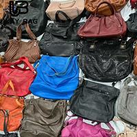 Sacs fourre-tout décontractés pour femme en cuir véritable de marque minoritaire, style vintage, de seconde main en balles, de créateur, vente en gros A14