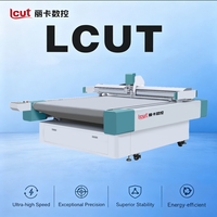 Cutter CNC à couteau oscillant visuel LCUT pour cuir |   Machine de découpe de cuir semi-automatique avec servo importé, coupe maximale de 120 mm