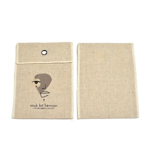 Sac d'emballage pour boucles d'oreilles, bagues et colliers, en toile de jute écologique, avec séparateur, impression personnalisée - Product Image 5