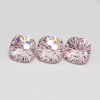 Zircone cubique blanche 5A, couleur infusée, taille feu d'artifice, coussin, pierre précieuse en vrac rose Sakura pour la fabrication de bijoux