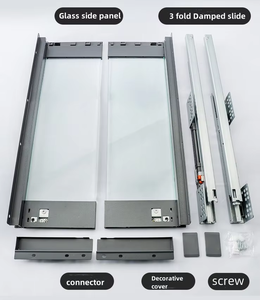 Riel Deslizante para Cajón de Cocina, Diseño Moderno, Caja Metálica Delgada con Doble Pared de Vidrio Resistente, Gran Venta - Product Image 3