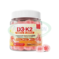 Ausreson OEM Gommes à la vitamine K2 MK7 Gommes végétaliennes sans sucre Soutien immunitaire Multivitamines Gommes remplies de vitamine D3 K2