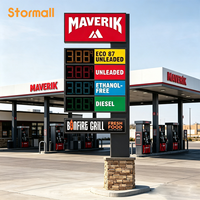 Letrero de Precio para Gasolinera Exterior, Letrero LED Digital de Alta Iluminación para Precios de Gasolina, Letrero Publicitario de Precio con Pantalla Simple/Doble