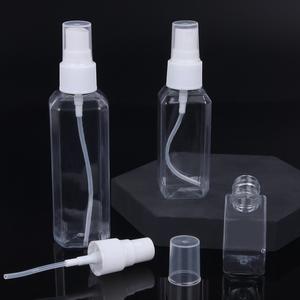Botol Air Semprot Alkohol Plastik Hewan Peliharaan, Wadah Cairan Parfum Semprotan Kabut Halus Persegi Transparan 10/20/30/50/100Ml 1Oz - Product Image 3