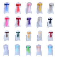 Bande de couverture de chaise élégante en Spandex Ceintures de chaise en Spandex Arcs pour les décors de sièges de fête et de banquet Housse de chaise extensible