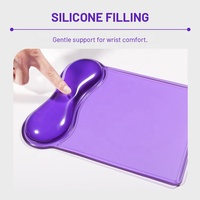 Tapis de souris de jeu transparent en gel de silicone antidérapant avec repose-poignet, design personnalisé, 250x208mm, en stock