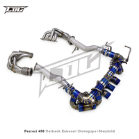 Système d'échappement haute performance BK Titanium Catback pour Ferrari 458 V8 4.5 2013-2016, collecteur droit et downpipe