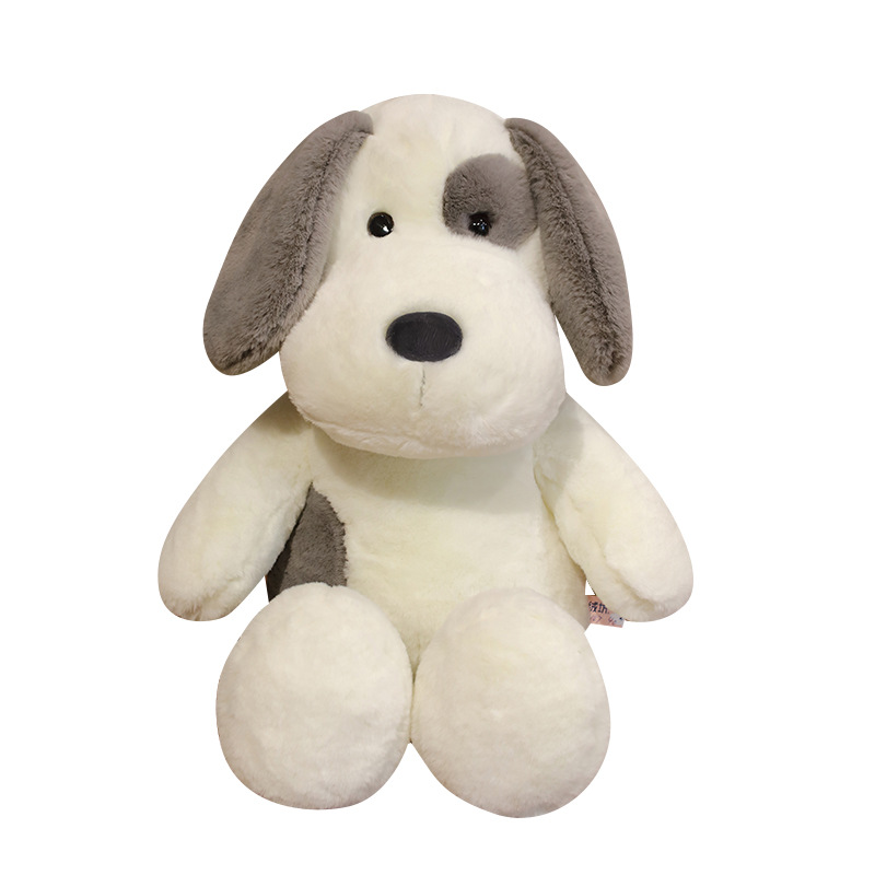 dog plush toy gray white