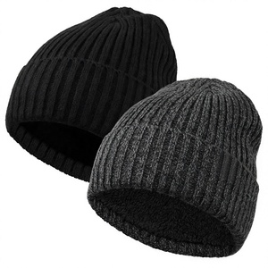 Bonnet tricoté unisexe réversible personnalisé en acrylique, couleur unie, broderie 3D, mode hiver adulte, idéal pour le voyage - Product Image 3