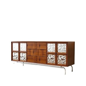 Meuble TV en bois de frêne style vintage, unité de rangement pour salon, sur pied ou mural - Product Image 5