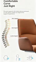 Chaise de bureau de direction en cuir PU, design moderne avec élévation, pour salle de conférence ou salle informatique, vente directe d'usine