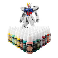 Peinture pour modèles à base d'eau 30 ml pour aérographe et pinceau manuel, peinture multicolore pour modèles militaires et figurines
