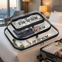 Pochette à fermeture éclair en plastique transparent rigide avec logo personnalisé, étui de rangement portable, organiseur de câbles pour gadgets numériques, sac de voyage quotidien