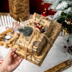MAYPLUSS Kraft Christmas Wrapping <b>Paper</b> 17 Inch X 33 Feet Tree Mug Candy Cane Pattern Holiday Gift <b>Wrap</b> - Product Image 5