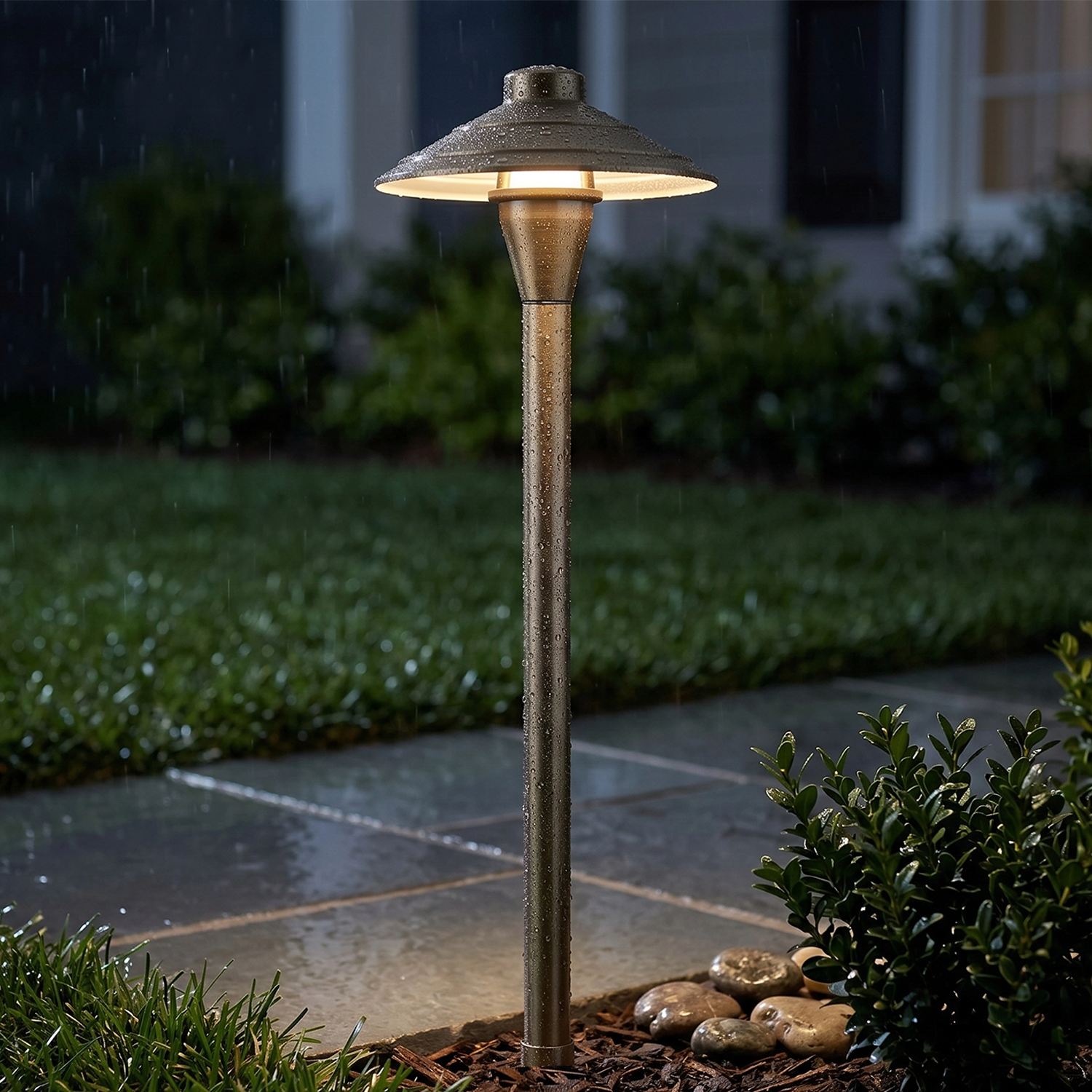 Antique Bronze Inground Garden Yard Walkway Driveway Low Voltage LED Area Pathway Lights Outdoor 12V