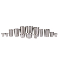 Boîte cadeau avec logo personnalisé, design classique, tasse réutilisable en acier inoxydable à paroi simple pour les tasses à café d'extérieur
