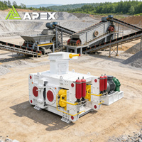 Concasseur à rouleaux stationnaire double fiable 60-300 TPH avec moteur AC pour le traitement des scories de schiste et des roches dures dans l'exploitation minière, longue durée de vie