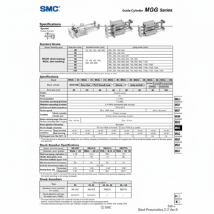 กระบอกนำ MGGMB32-300นิวเมติก SMC - Product Image 1