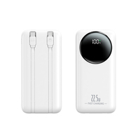 Nouvelle Arrivée 2026 – Batterie Externe Ultra Mince Étanche 10000 mAh avec Affichage Numérique LED, Double Port USB, Légère et Portable, Câble de Charge Inclus