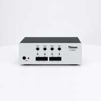 Boîtier d'interface audio Dante Thinuna DT-44BOX II 4 canaux, 4 entrées 4 sorties, audio réseau analogique avec alimentation fantôme 48V pour l'audio professionnel