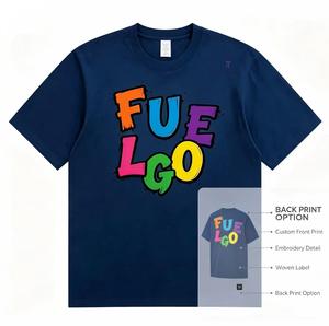 T-shirt uni en coton 100% pour homme, de haute qualité, personnalisable, confortable, multicolores, décontracté, avec logo personnalisé - Product Image 2