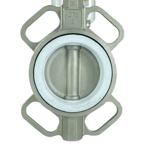 DKV attuatore pneumatico Wafer valvola a farfalla in acciaio inox EPDM PTFE morbido tenuta pneumatica valvola a farfalla tipo Wafer per acqua - Product Image 5