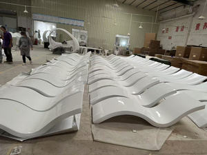 كرسي صالة خارجي فاخر من الألياف الزجاجية للحديقة والشاطئ المتسكع في كرسي حمام سباحة وصالة شاطئ الدباغة كراسي التشمس في الهواء الطلق - Product Image 4