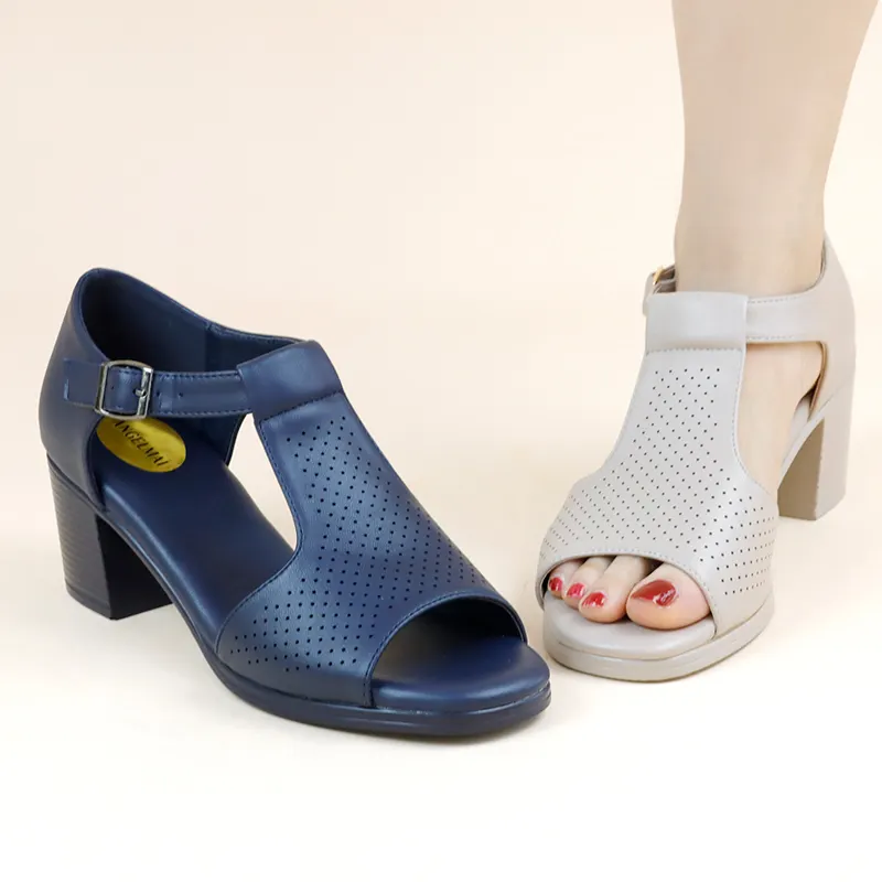 Zapatos bohemios de PU con tiras anchas para mujer, Sandalias de tacón grueso de color sólido, con cordones y Punta abierta, zapatos romanos de tacón cuadrado