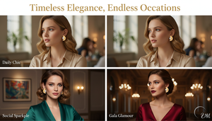 Unisex Classic Exquisite 18K Solid Gold Half-Moon <b>Pearl</b> Stud <b>Earrings</b> Symmetrical Frosted Fine Jewelry VM.Jewelry - Product Image 4