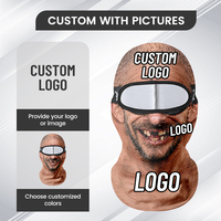 Masque de ski drôle pour homme âgé, masque facial réaliste imprimé en 3D, cagoule intégrale thermique d'hiver pour activités de plein air, vente en gros