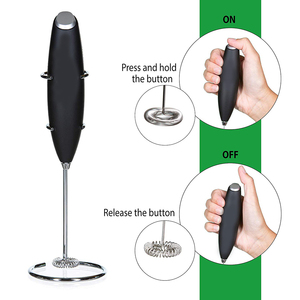 Großhandel Handgehaltener Elektrischer Milchaufschäumer Latte Batteriebetriebener Handmilchaufschäumer - Product Image 4